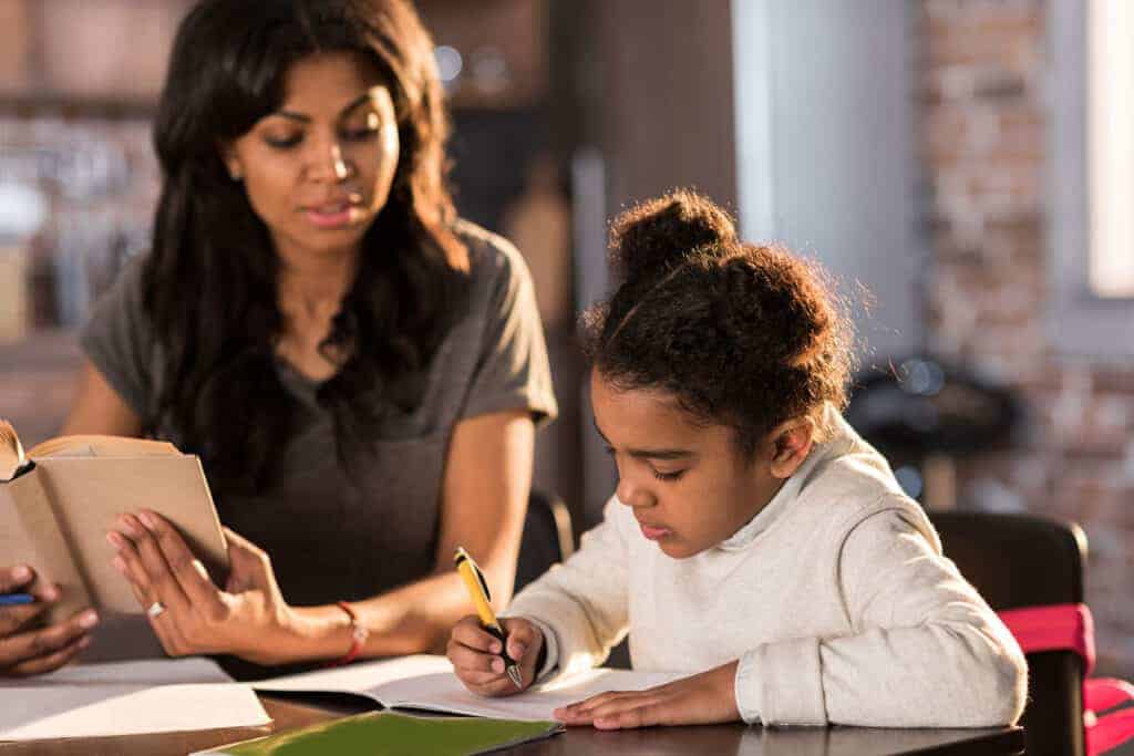 Homeschooling with child