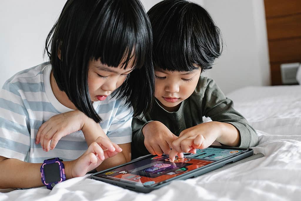 Kids Playing on iPad