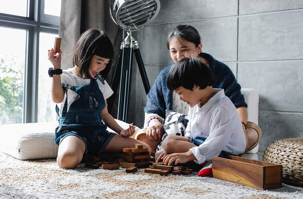 Family Playing Together at Home